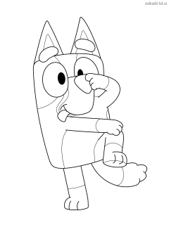 Раскраски Блуи (Bluey) Блуи Хилер (Bluey Heeler)