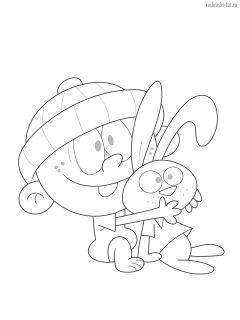 Раскраски Мой Шумный Дом (The Loud House) персонажи малыш Линкольн Лауд  (Lincoln baby)