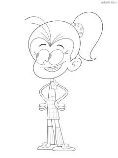 Раскраски Мой Шумный Дом (The Loud House) персонажи Луан Лауд (Luan)