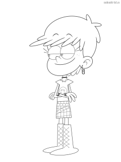 Раскраски Мой Шумный Дом (The Loud House) персонажи Луна Лауд (Luna)