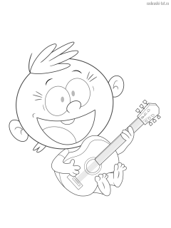 Раскраски Мой Шумный Дом (The Loud House) персонажи малыш Луна Лауд (Luna baby)