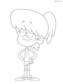 Раскраски Мой Шумный Дом (The Loud House) персонажи Линн Лауд (Lynn)