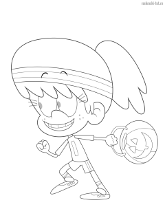 Раскраски Мой Шумный Дом (The Loud House) персонажи Линн Лауд (Lynn)