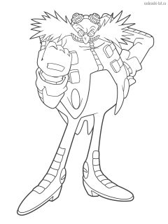 Раскраски Ёжик Соник (Sonic The Hedgehog) Доктор Эггман (Doctor Eggman)